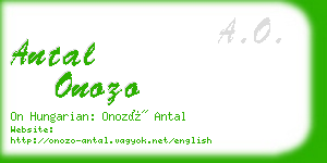 antal onozo business card